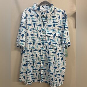 Magellan NWT Classic "caddo-lake” Vented Fishing Shirt Button-Up Men's Size 2XL
